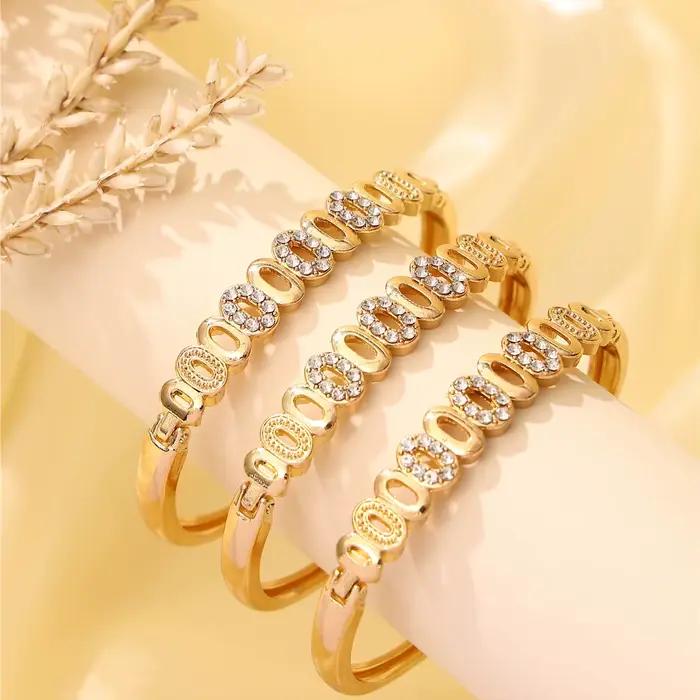 Bracelet marocain pour femmes, bijoux de mariée du moyen-orient incrustés de strass, cadeau de festival de style bohème