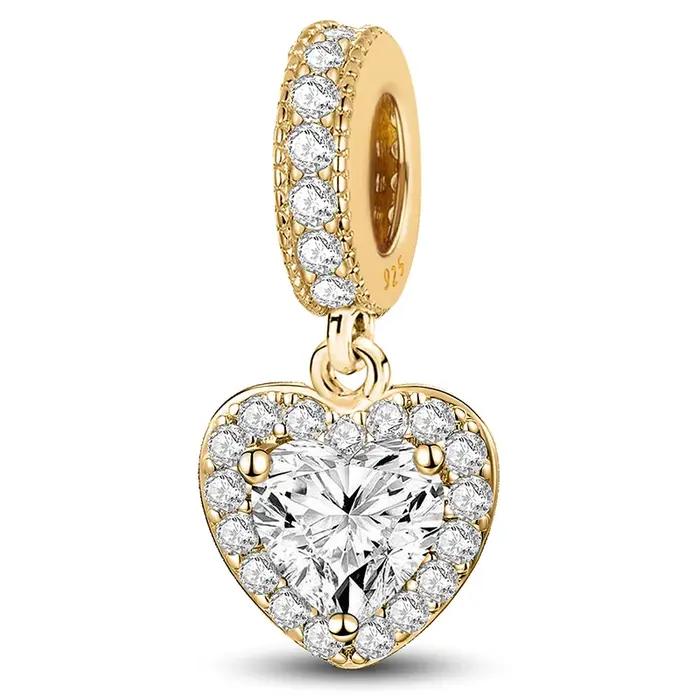 Pendentifs en argent sterling 925 avec zircon et breloques pour femmes, charmes personnels et émotionnels pour diverses occasions