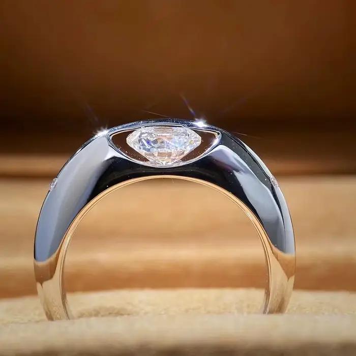 Bague de mariage Moissanite 1 carat pour femmes