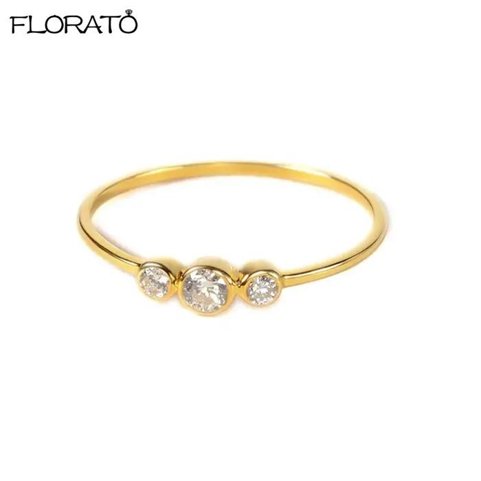 Bagues de fiançailles classiques en Zircon blanc pour femmes, bijoux de mariage en cristaux fins, ca