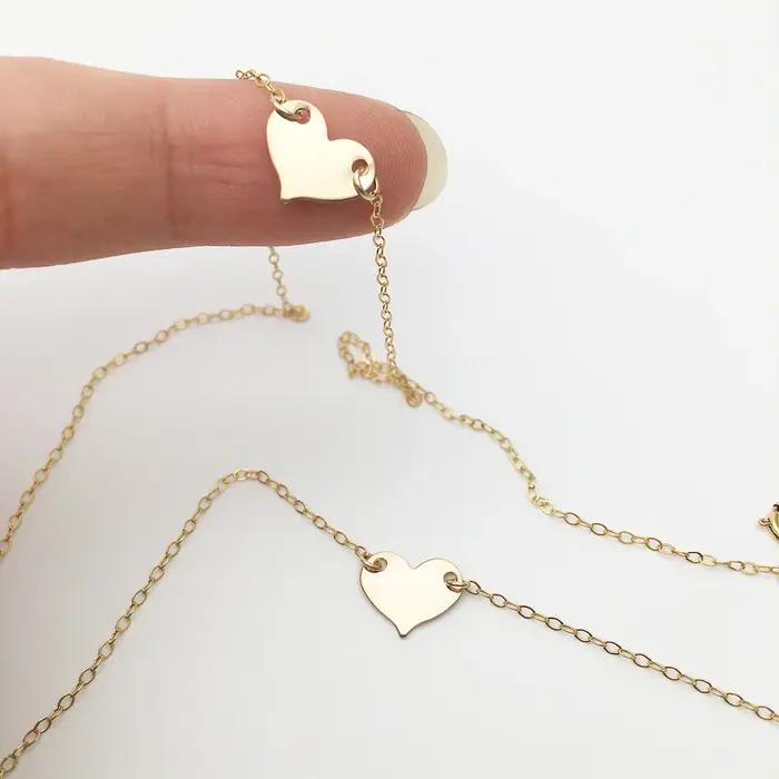 Bracelet en or en forme de coeur fait main pour femmes occasions partis sociales vintage