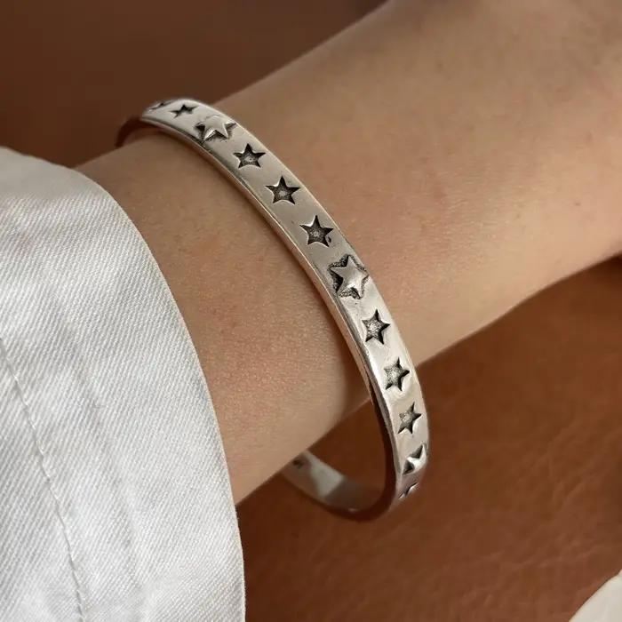Bracelet en métal 100% argent Sterling 925 massif pour femmes