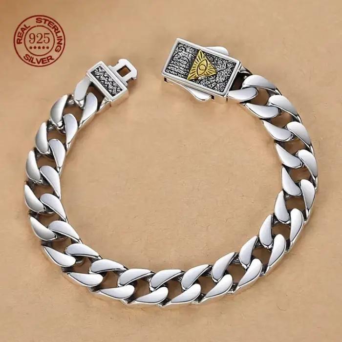 Bracelet brillant en argent S925 pour homme et femme, tissé à la main, simple, chaîne, tout, classique, mode, largeur 3/4mm, 5mm, 6mm, nouveau