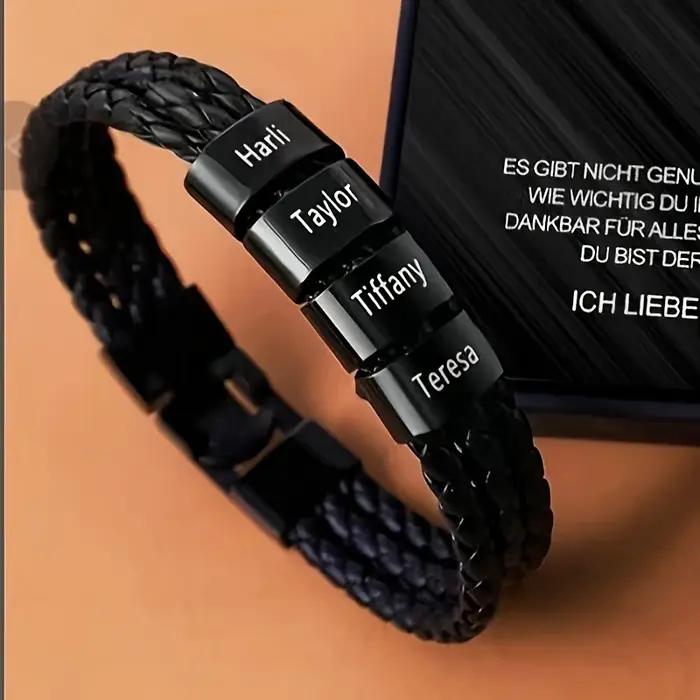 Bracelet personnalisé en acier inoxydable pour hommes