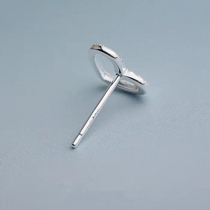 Femme coeur boucle d'oreille 100% 925 boucles d'oreilles en argent Sterling pour les femmes cadeau