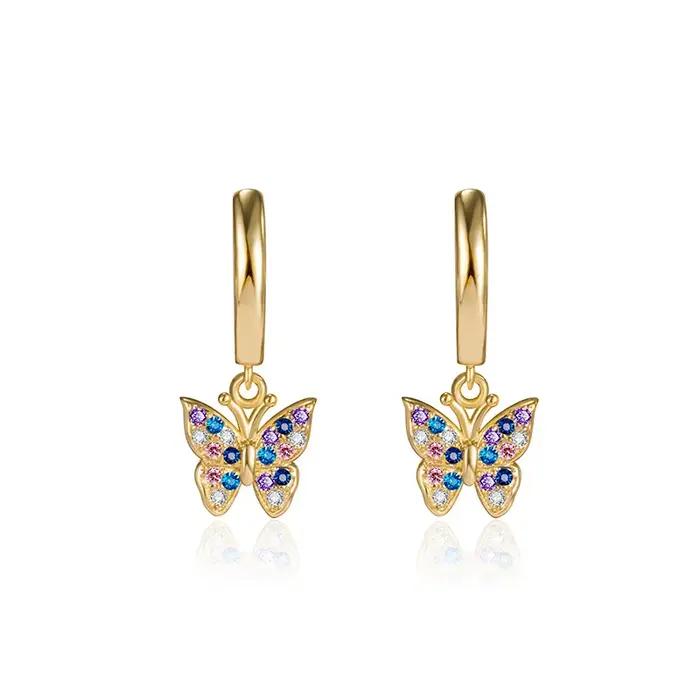 Boucles d'oreilles en or 14K diamant naturel pour femmes occasions spéciales bohémiennes anniversaire mariage cadeau pour Noël Halloween