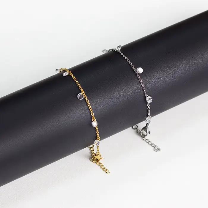 Bracelets en Acier Inoxydable Plaqué Or et Argent pour Femme