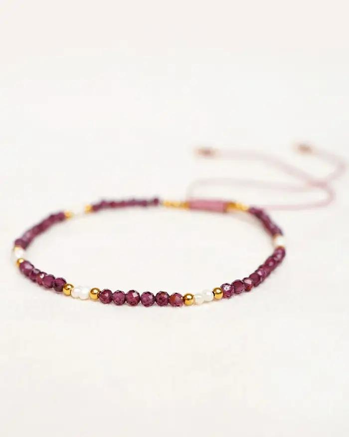 Bracelet en pierre semi-précieuse Vlen Boho style bohème pour femme cadeau occasions spéciales mariage anniversaire fiançailles