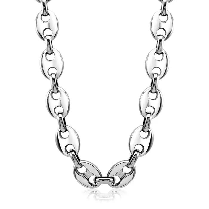 Nouveaux colliers chaîne à maillons en forme de grains de café plaqués or 18 carats PVD, en acier in