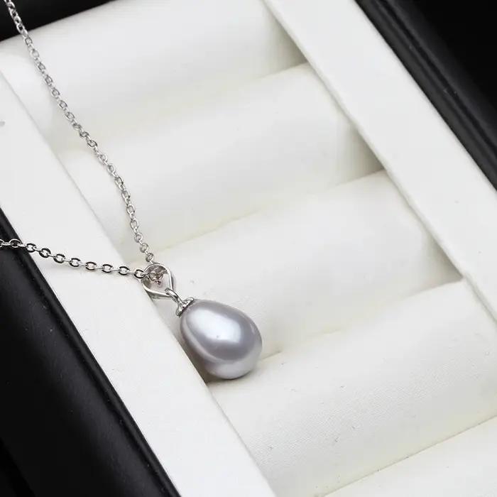 Pendentif de perle en argent Sterling 925 véritable pour femmes