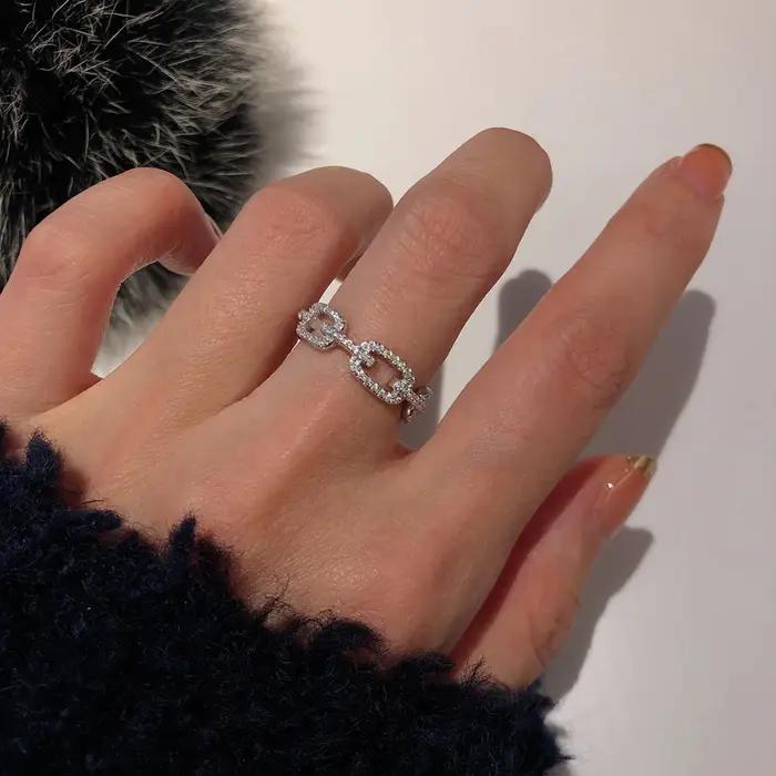 Bague empilable en argent Sterling 925 pour femmes
