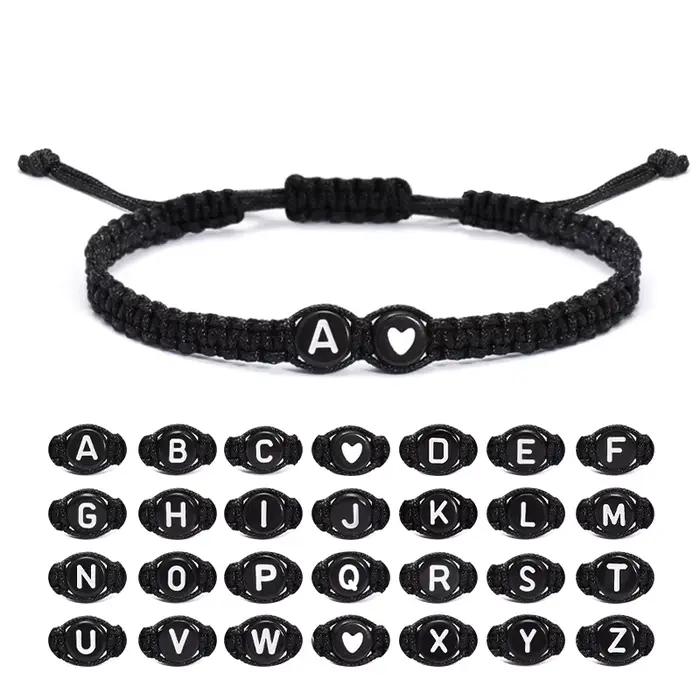 Bracelet à initiales personnalisables 26 lettres pour femmes hommes cadeau amitié occasions spéciales trésors de mémoire