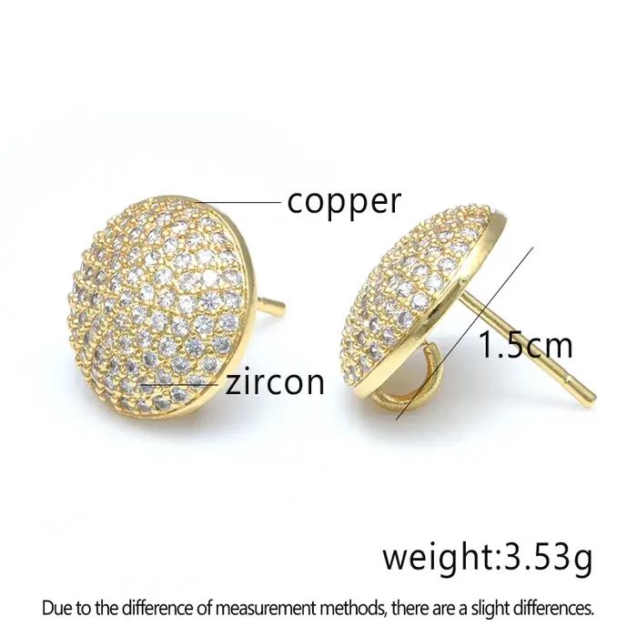 Boucles d'Oreilles en Plaqué Or 18K de 12mm/14mm pour Femme, Accessoires de Bijoux Intemporels et Luxe Occasions Spéciales