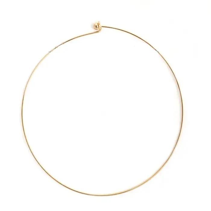 Collier rond en acier inoxydable 304 avec boule parfaite embout or argent bijoux fait main pour femmes hommes occasions spéciales