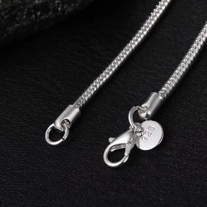 Collier serpent en argent Sterling 925 avec pendentif cœur pour homme et femme bijou romantique élégant pour occasions spéciales