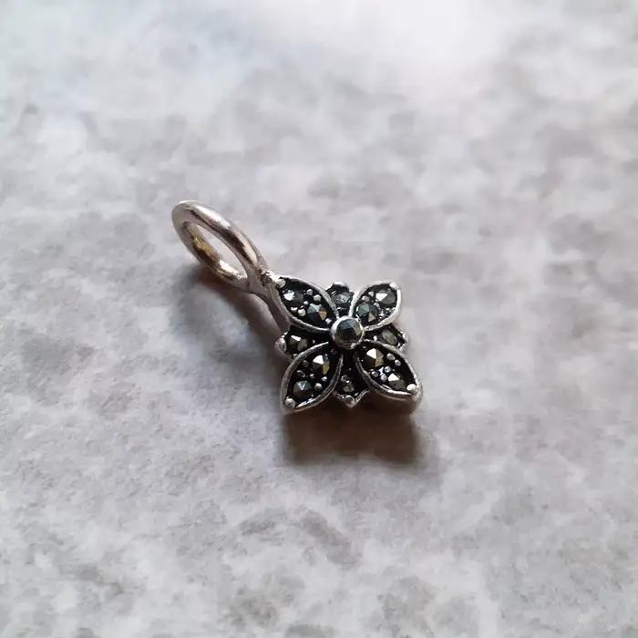 Pendentif étoile marcassite, flambant neuf, bijoux à la mode, Vintage européen, romantique, en argent Sterling 925, cadeau pour femmes et filles