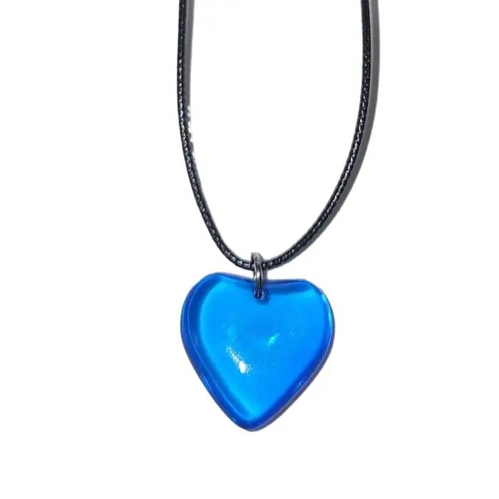 Collier pendentif grand coeur