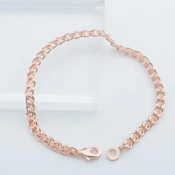 Bracelet en alliage de fer or rose classique réglable pour femme occasions spéciales élégantes subtils sophistiquées