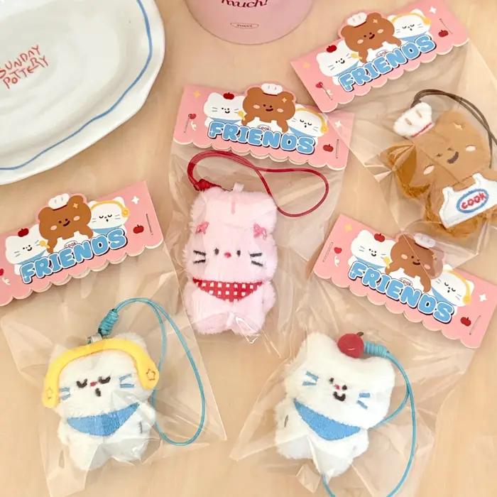 Pendentif de dessin animé mignon pour fille, porte-clés polyvalent, décoration de sac suspendue, 1/4