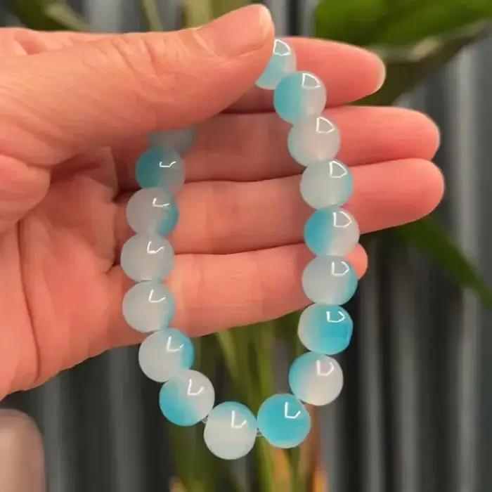 Bracelets en perles de cristal de quartz rose pour femmes et filles