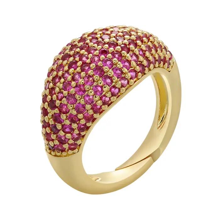ZHUKOU – bague créative couleur or pour femmes, arc-en-ciel, bijoux à la mode, vente en gros, VJ77,