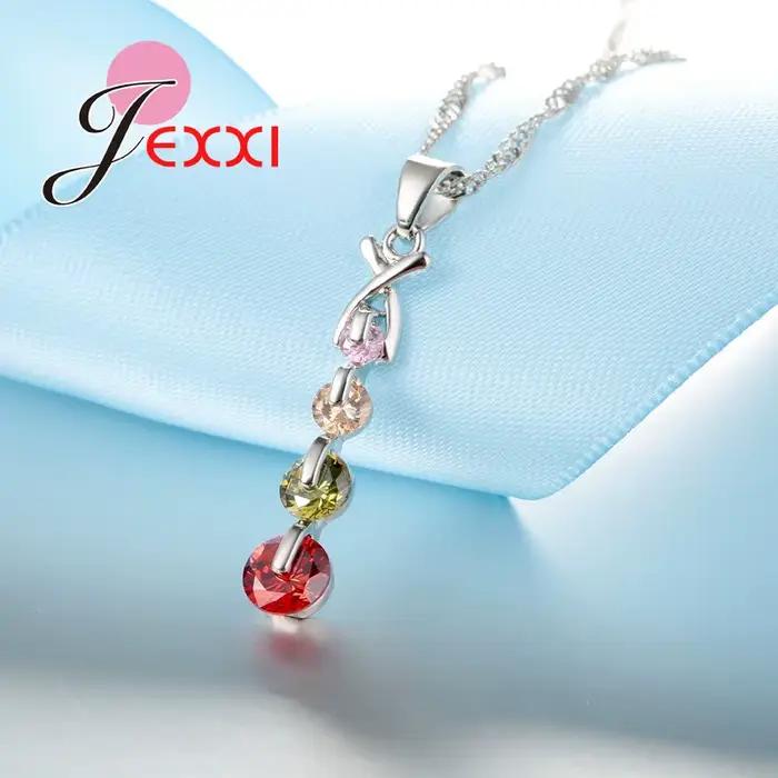 Ensemble de bijoux de mariée en argent Sterling 925