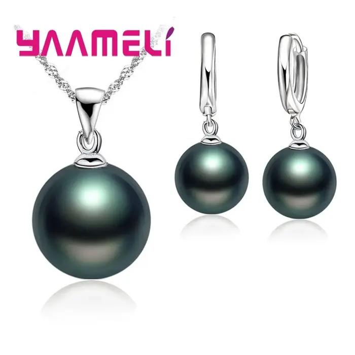 Ensemble de bijoux de mariage lisses pour femmes en argent Sterling 925 avec zircone cubique pour mariage engagement et cérémonies spéciales