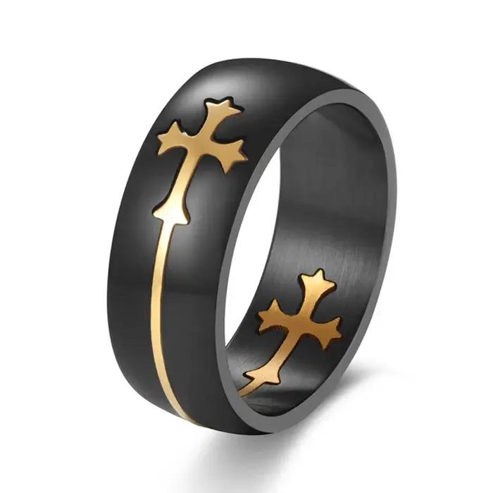Bague croisée couleur or argent pour femmes et hommes