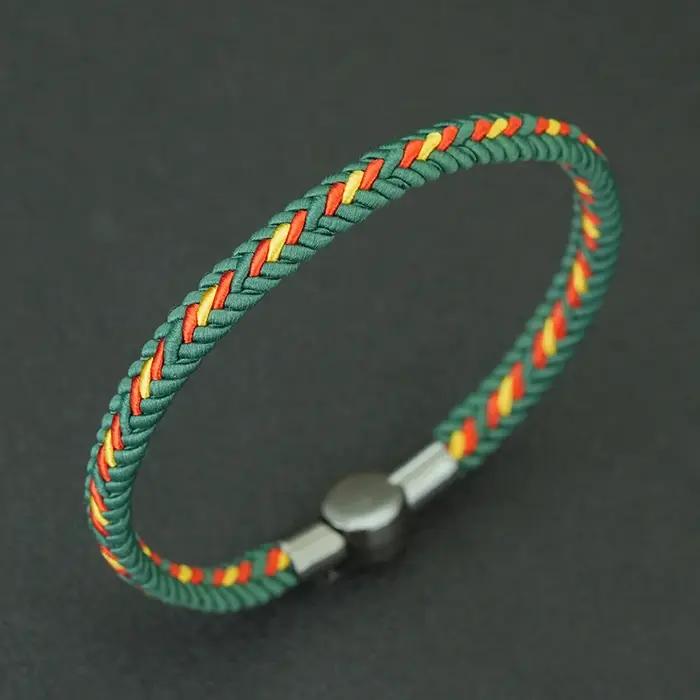 Bracelet à cordes ethniques Unique unisexe, tressé à la main, fil porte-bonheur, attirer la Distance