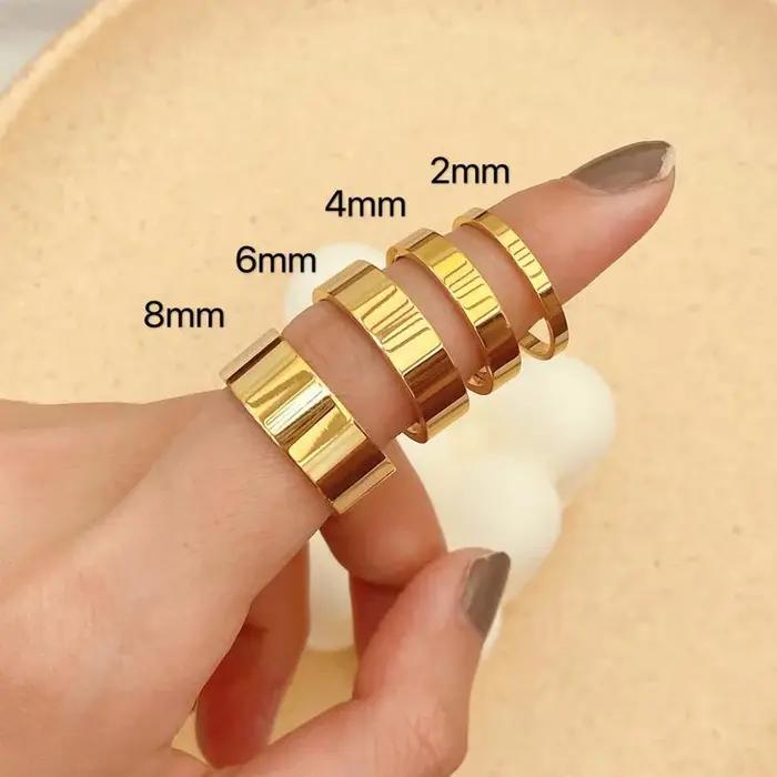Bague de mariage en acier inoxydable pour femmes