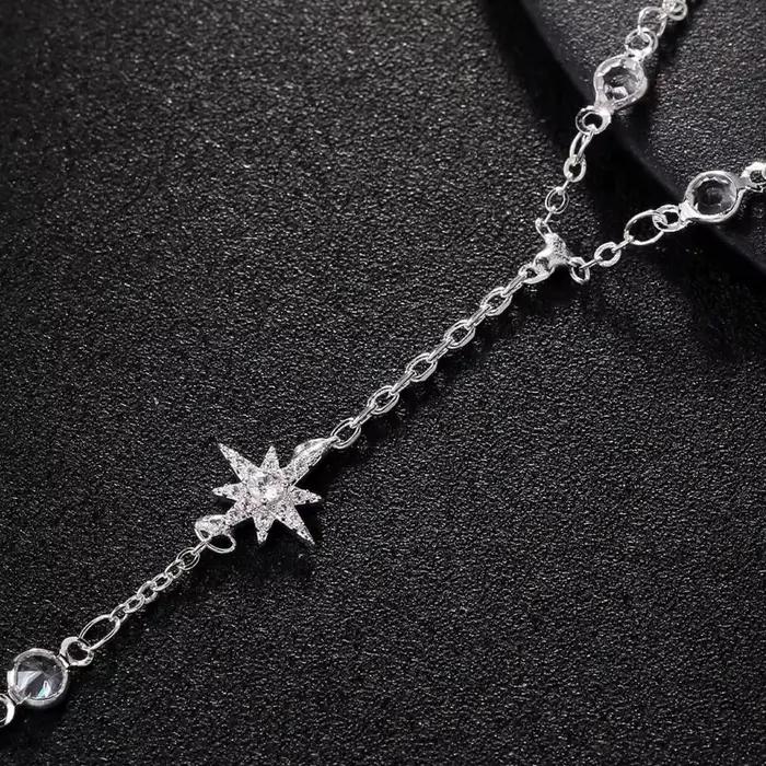 Bracelets délicats en or et argent avec strass, chaîne à main pour mariage, bijoux tendance pour mariées