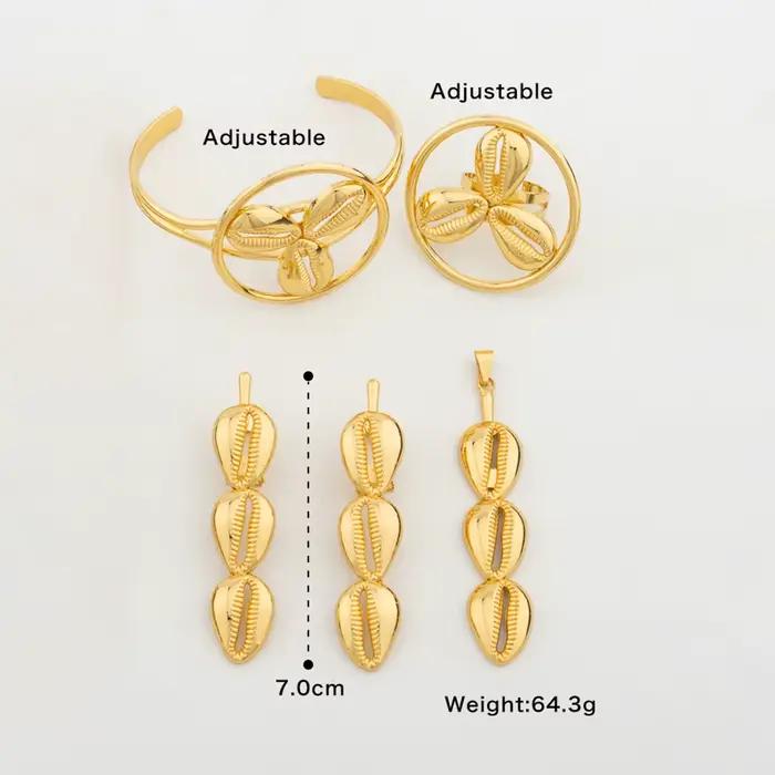 Ensemble Boucles d'Oreilles et Bracelet en Or 18K pour Patients, Bijoux Élégants avec Pendentif pour Femme, Accessoires de Bijouterie, Nouvelle Collection