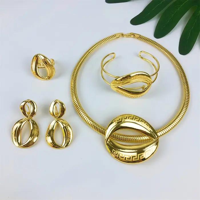 ESALE Dubai – ensemble de bijoux plaqués or 18 carats pour femmes