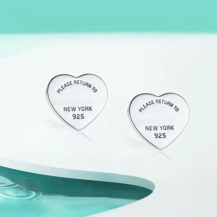 LENNIK – boucles d'oreilles en forme de cœur plaquées or 18 carats