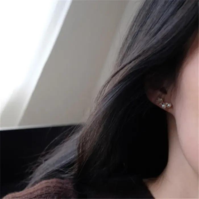 Boucles d'oreilles plaquées or 14 carats en argent Sterling 925 pour femmes