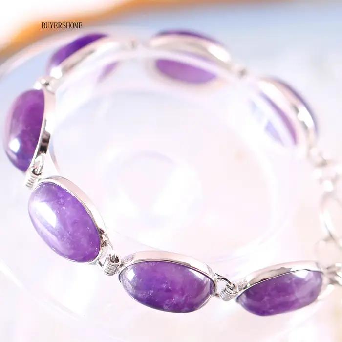 Bijoux faits à la main Bracelet opale blanche pour femmes ovale cabine Cabochon perles naturel rose Rhodonite noir Onyx