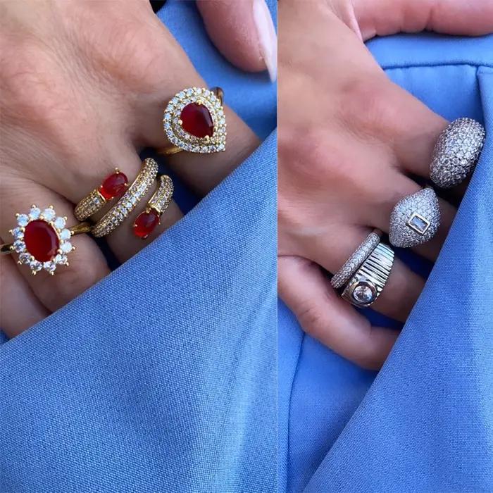 ZHUKOU – bague créative couleur or pour femmes