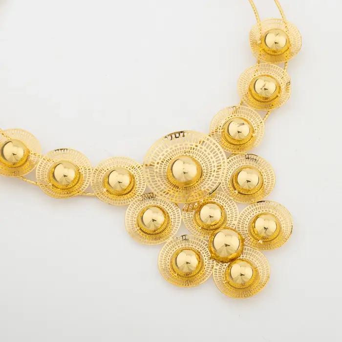Ensemble de bijoux plaqué or de Dubaï pour femme